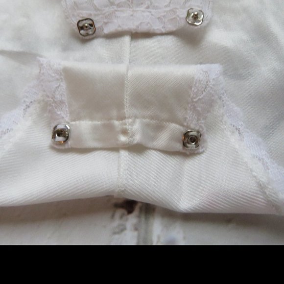 Vintage 1990s White Lace High Cut One Piece Baby Doll - Picture 7 of 10